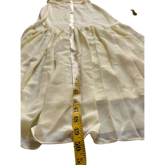 NWT - Meshki Olivette Strapless Chiffon Maxi Dress in Lemon Sherbert- Size M - Picture 9 of 16